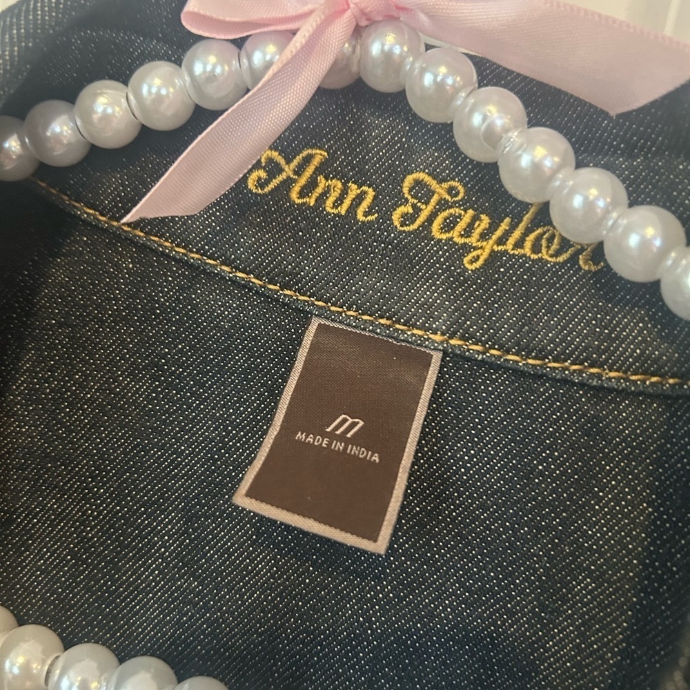 Ann Taylor Dark Blue Denim Jacket - Picture 2 of 3